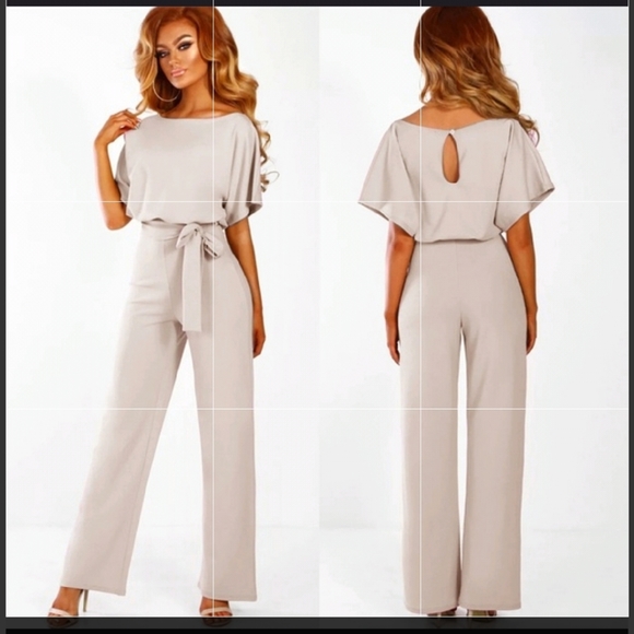 Gorgeous Apricpt colored 1piece Jumpsuit - Picture 7 of 7